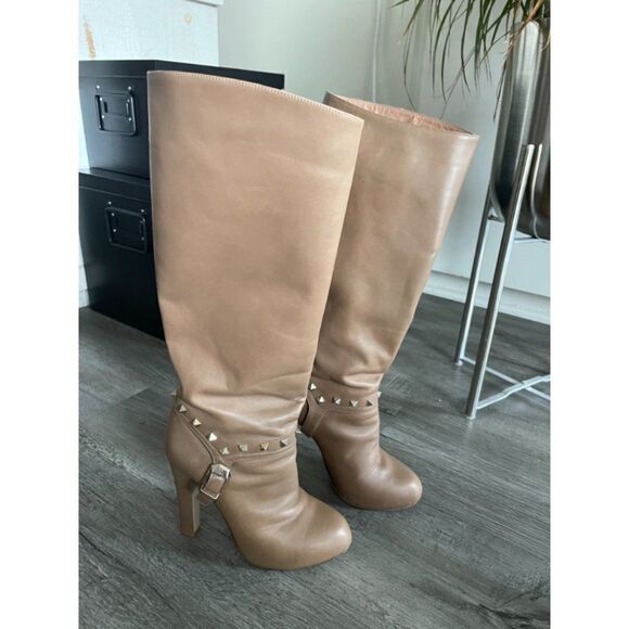 VALENTINO Tan Rockstud Accents Leather Boots Size 36EUR - Picture 3 of 16